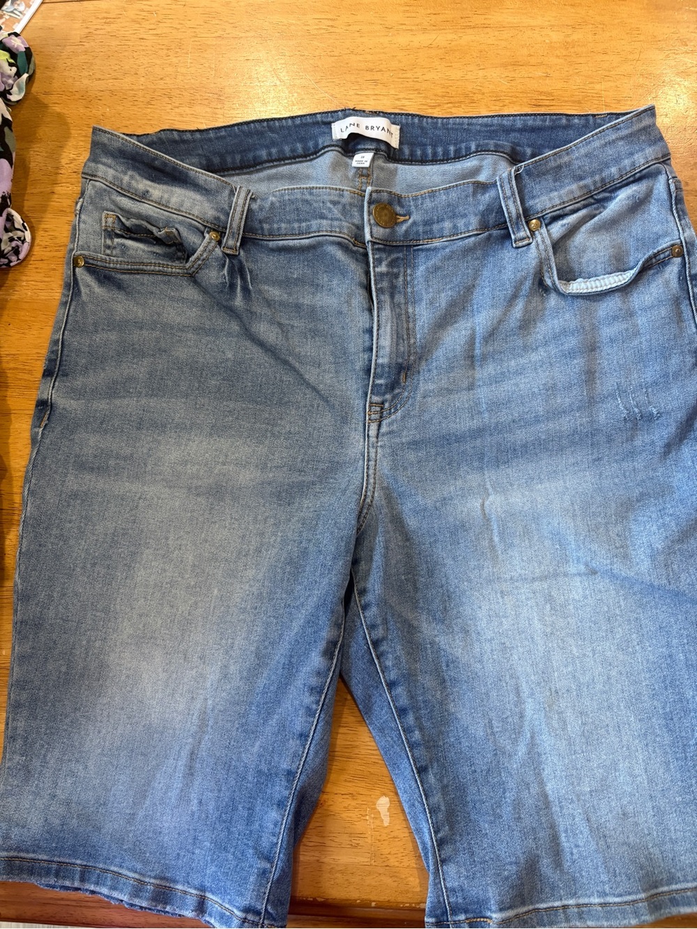 Lane Bryant Light Blue Boyfriend Denim Shorts